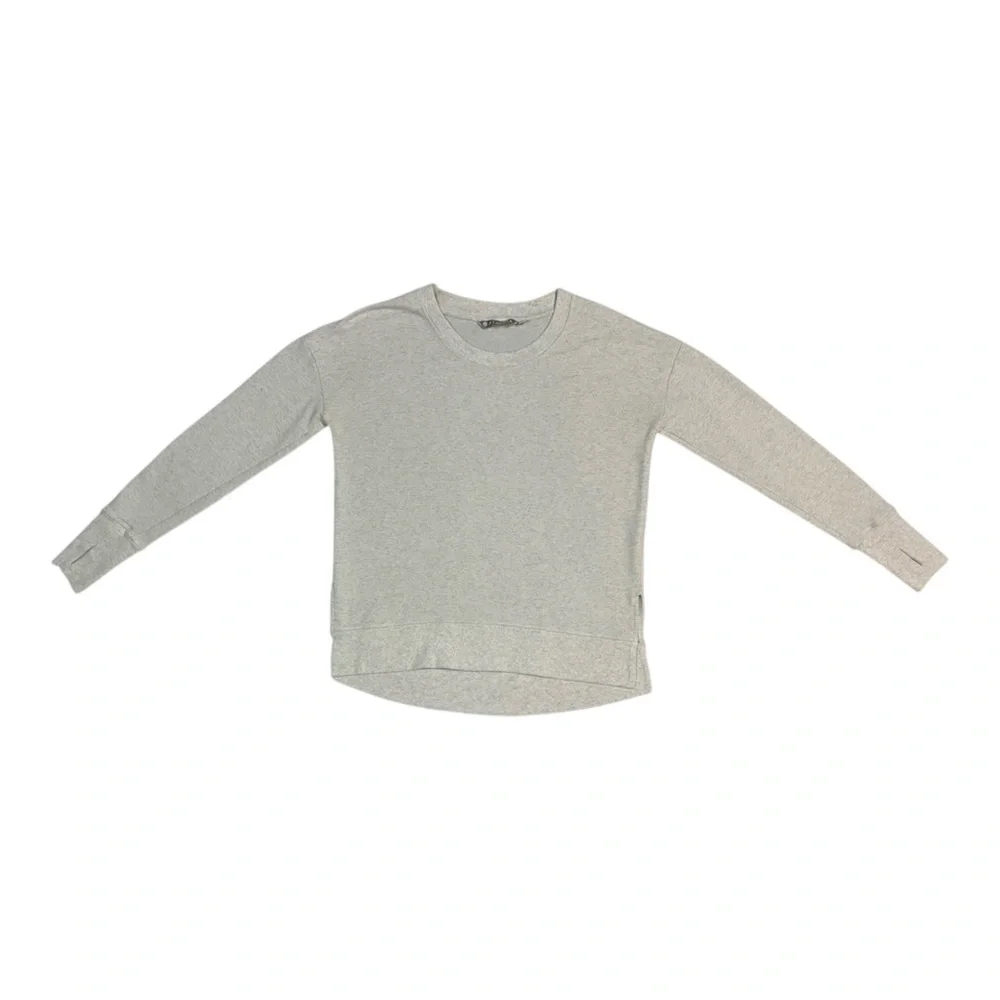Athleta Coaster Luxe Sweatshirt Light Gray - Picture 2 of 3